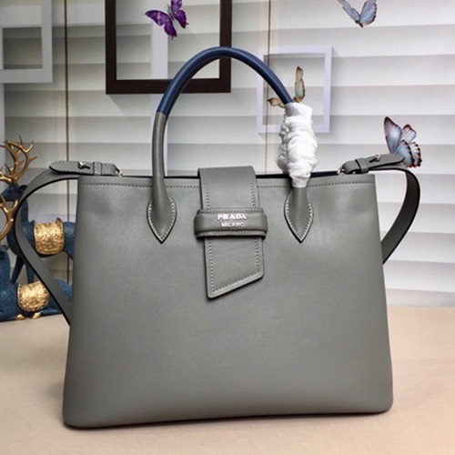 Prada 2020 Woman Leather Tote Shoulder Bag,33cm - 프라다 2020 여성용 레더 토트 숄더백 ,1BG148-7,33cm,그레이