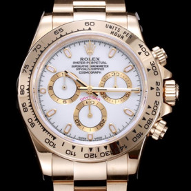 (실사영상) Rolex 로렉스 크로노그래프 데이토나 18K 옐로우골드 화이트 다이얼 수정형 ETA 7750 오토매틱 무브먼트 rol0729 - Rolex TOP Grade Quality Chronograph Daytona 18K YellowGold Case White Dial High Quilty Automatic Movement