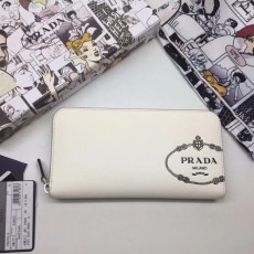 Prada Saffiano Mens Zip Round Wallet, 2ML317 - 프라다 2020 사피아노 지퍼 라운드 장지갑,PRAW0152,20CM.화이트,네이비