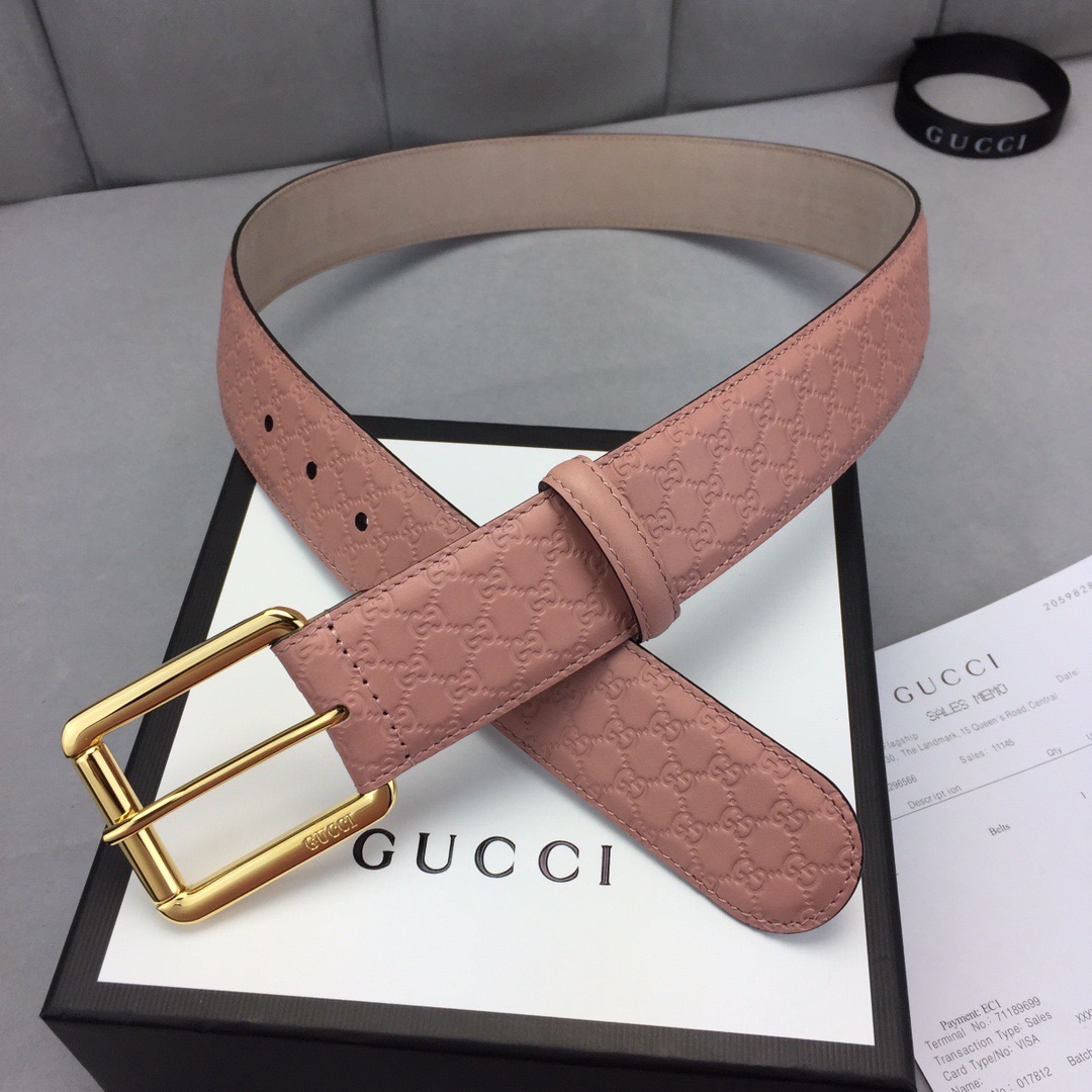 Gucci 2020 구찌 벨트 MG3634 핑크 금장,은장