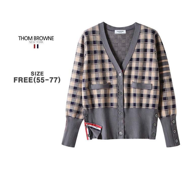 Thom Browne  톰브라라 바로브 체크 가디건