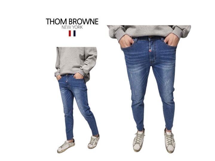 Thom Browne 톰브라운 디스트로이드 슬림 청바지