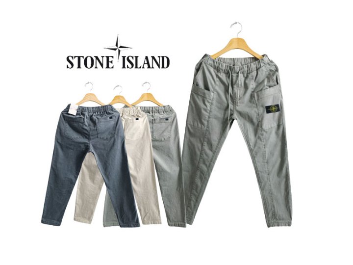 Stone Island 스톤아일랜드 포인트 롤업 스판 팬츠 (배기핏)