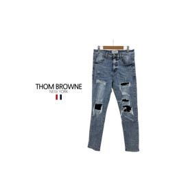 Thom Browne 톰브라운  디스트로이드 슬림 청바지