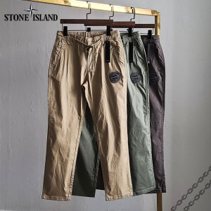 Stone Island 스톤아일랜드 서클패치 슬림 일자 팬츠