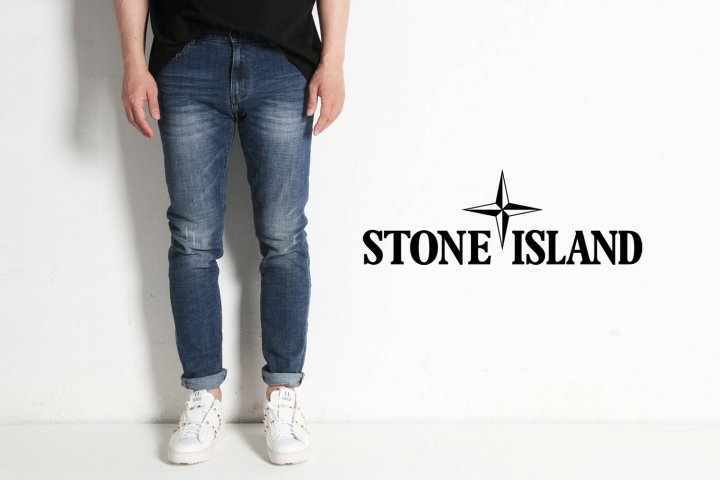 Stone Island 스톤아일랜드 캣워싱 진청 슬림진