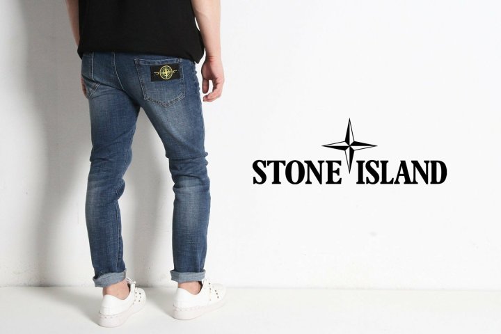 Stone Island 스톤아일랜드 캣워싱 연청 슬림진