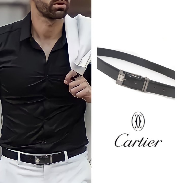 Cartier 까르띠에 블랙스틸핀 벨트