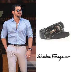 Ferragamo 페라가모 더블간치니 블랙장식벨트