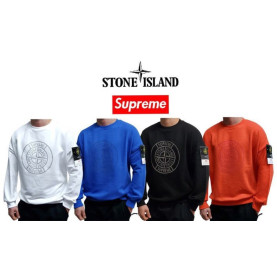 Stone Island 스톤아일랜드X슈프림 T&T 리플렉터 세미오버핏 스웻 셔츠(맨투맨)[신상]