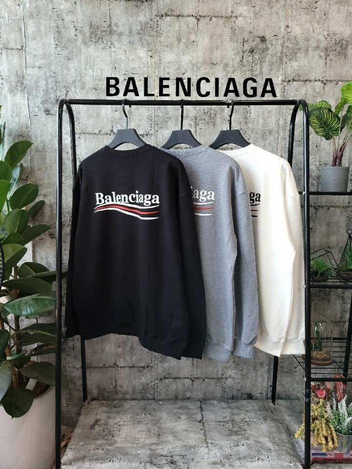 BALENCIAGA 발렌시아가  웨이브로고  맨투맨