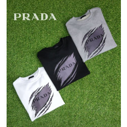 PRADA 프라다 TEAR PRADA 그래피티 쭈리 맨투맨[세미오버핏]