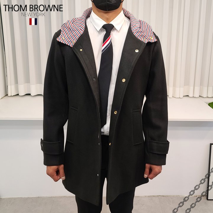 Thom Browne 톰브라운 돗도 후드 코트