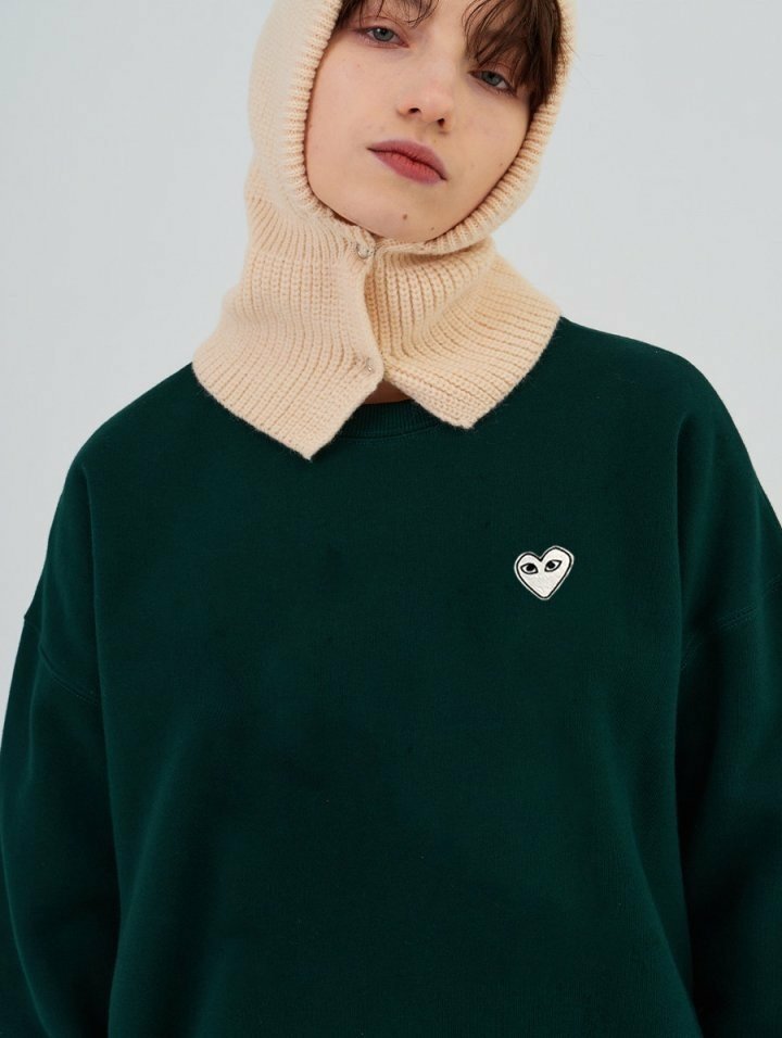 Comme des Garcons 꼼데가르송 백 화이트 하트 맨투맨