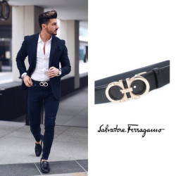 Ferragamo  페라가모 더블장식 간치니 골드벨트