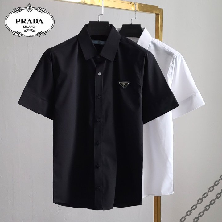 Prada 프라다 패치 베이직 반팔 셔츠