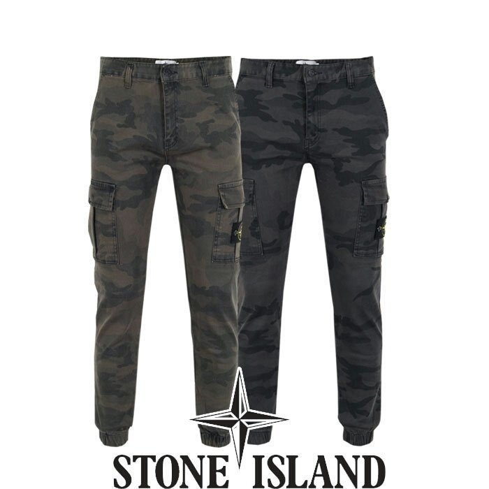 Stone Island 스톤아일랜드 카모 조거카고팬츠