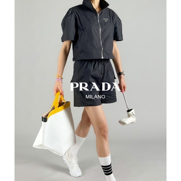 PRADA 프라다 cargo pants + jaket  SET UP