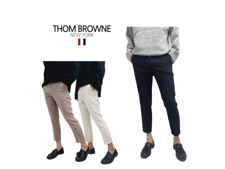 Thom Browne 톰브라운  F/W 반밴딩 포인트 9부 슬랙스