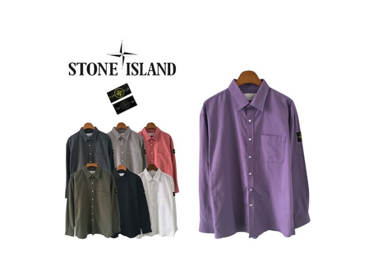 Stone Island 스톤아일랜드 와펜 오버핏 피그먼트 셔츠