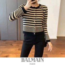 Balmain 발망 스트라이프 금장버튼 가디건