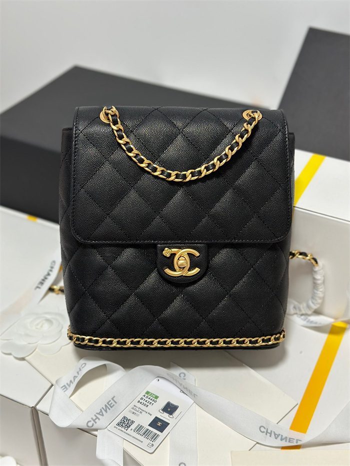 Chanel   샤넬 캐비어 체인 백팩 AS4490