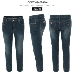 Dolce & Gabbana 돌체앤가바나 블루 워싱 진청 슬림 일자진