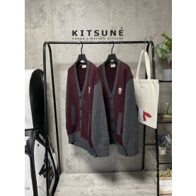 Maison Kitsune 메종키츠네 폭스 배색 가디건 2