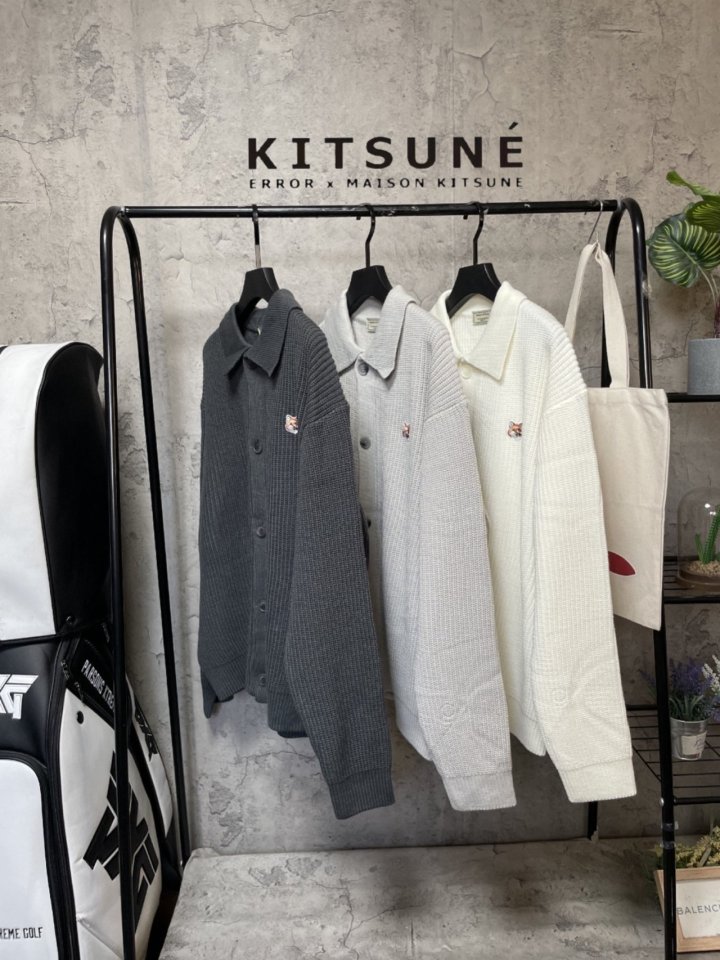 Maison Kitsune 메종키츠네 하찌  카라 가디건4