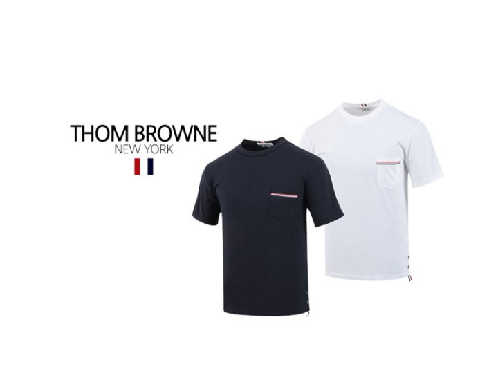 Thom Browne 톰브라운 포켓 라운드 반팔