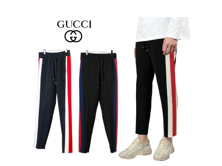 GUCCI 구찌 크롭 삼색 밴딩 팬츠