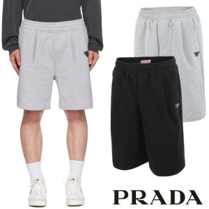 PRADA 프라다. 24SS 로고 장식 네오프렌 버뮤다 쇼츠