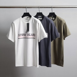 STONE ISLAND 스톤아일랜드 라인레터링 반팔티