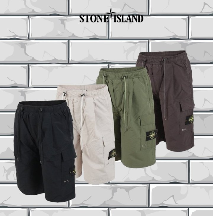 Stone Island  스톤아일랜드 윈드 7부 핀턱 팬츠