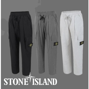 Stone Island 스톤아일랜드 와이드 와샤 카고 팬츠