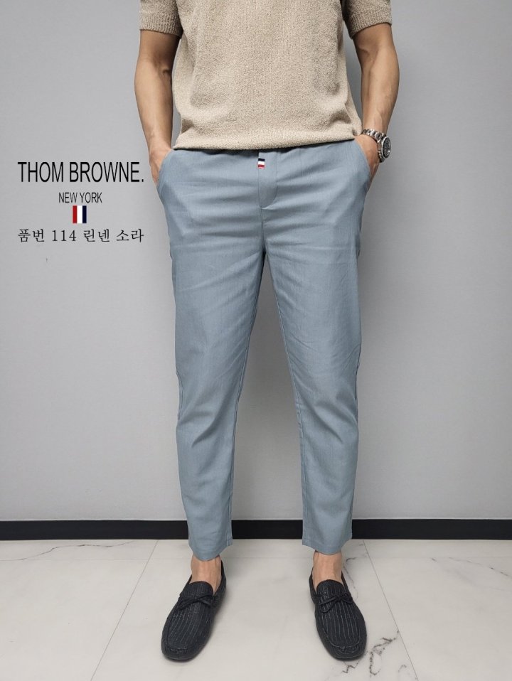 Thom Browne  톰브라운 린넨 밴딩 팬츠(114)