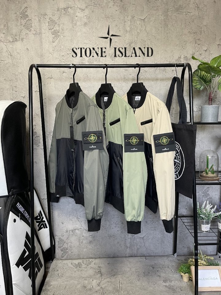 Stone Island 스톤아일랜드 배색 블루종 자켓