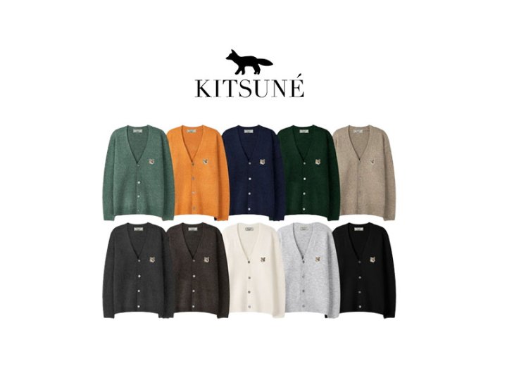 Maison Kitsune 메종키츠네 캐시 울 가디건