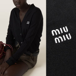 Miumiu 미우미우 영문로고 가디건