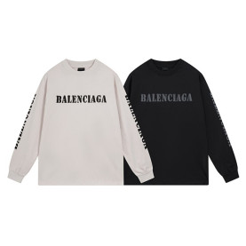 BALENCIAGA  발렌시아가 23155 블러드 로고 구제 워싱 롱 슬리브