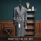 GUCCI 구찌 울 헤링본 믹싱 더블 코트