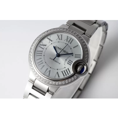 CARTIER 까르띠에 발롱 블루 드 까르띠에 다이아 베젤 33mm W4BB0028