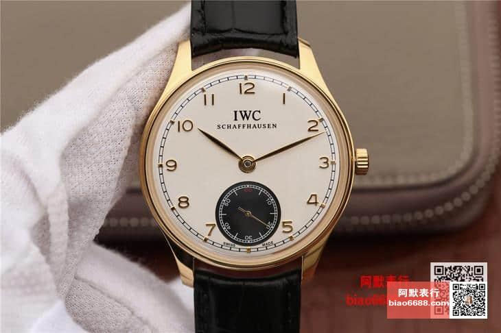 IWC 아이더블유씨 포르투기저 핸드운드 골드 화이트/블랙 다이얼