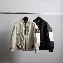 STONE ISLAND 스톤아일랜드 덕다운 로고와펜 밴딩 패딩 점퍼