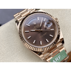 ROLEX 로렉스 데이데이트 브라운 인덱스 다이얼 로즈골드 40mm