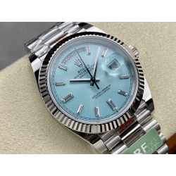 ROLEX 로렉스 데이데이트 터콰 다이아 다이얼 10P 화이트 골드 40mm