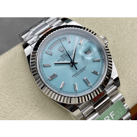 ROLEX 로렉스 데이데이트 터콰 다이아 다이얼 10P 화이트 골드 40mm