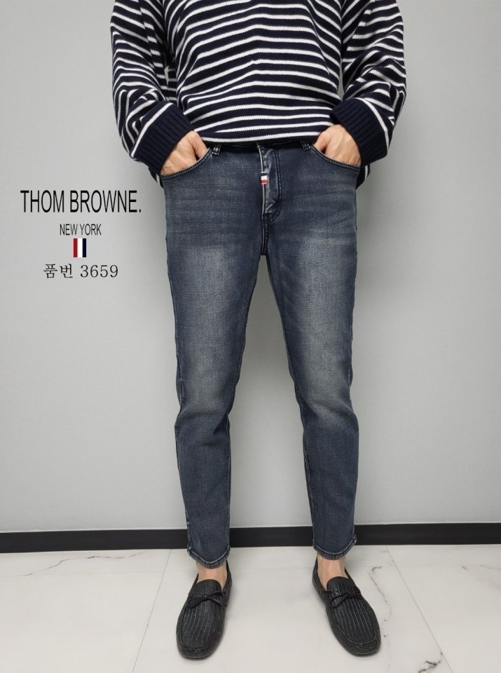 THOM BROWNE 톰브라운 융기모 청바지