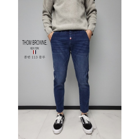 THOM BROWNE 톰브라운 본딩 기모 청바지