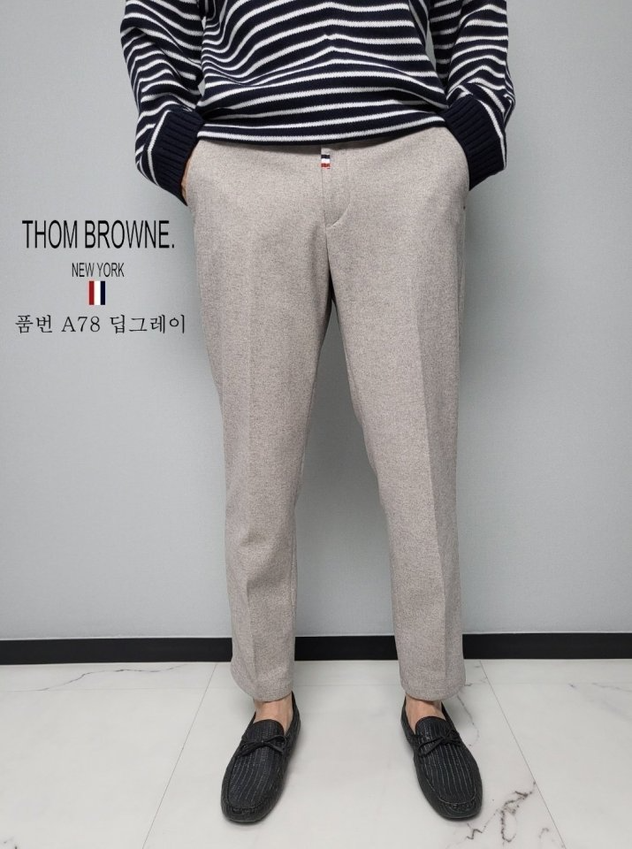 THOM BROWNE 톰브라운 기모 울 반밴딩 팬츠